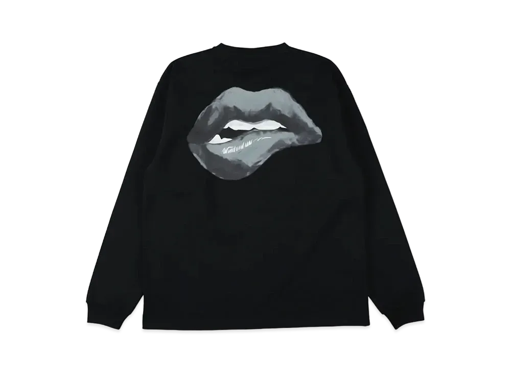 WIND AND SEA Lip L/S Tee "Black Black"
