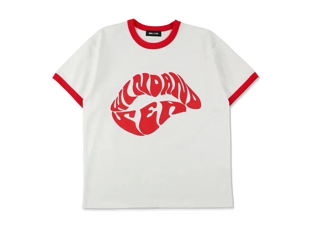 WIND AND SEA Lip Tee "White Red"