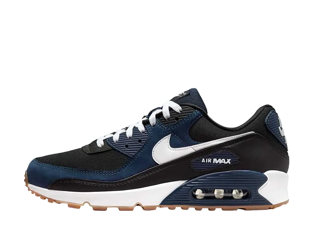 Nike Air Max 90 "Midnight Navy/Black/Gum Medium Brown/White"