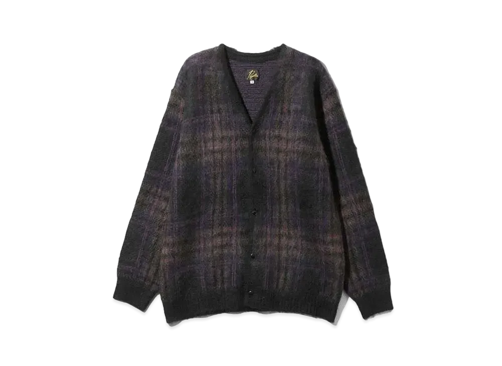 Needles Mohair Cardigan - Plaid "Black"