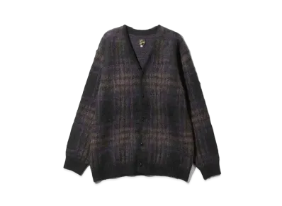Needles Mohair Cardigan - Plaid "Black"