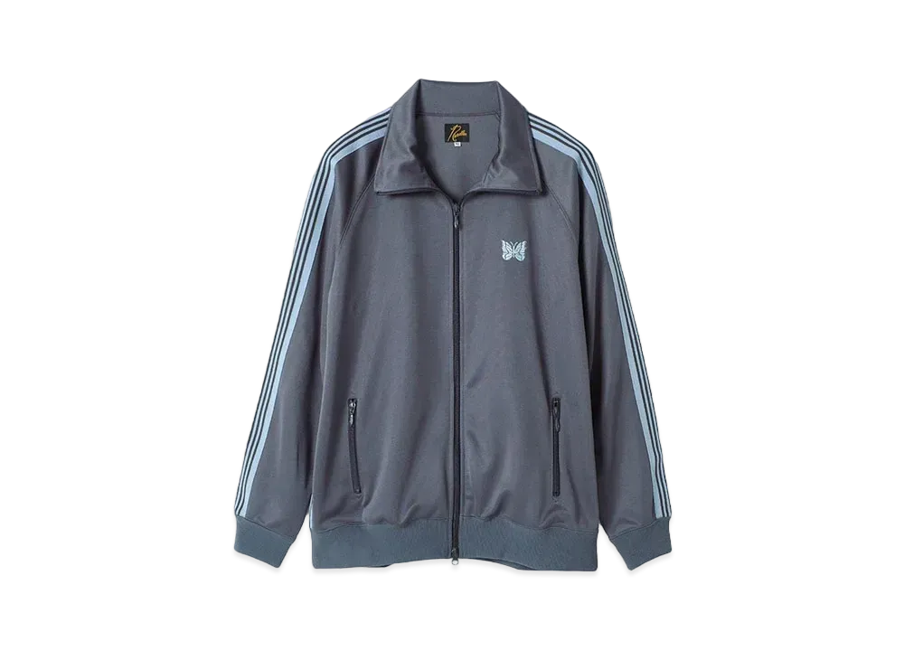 ニードルズ ステュディオス別注 トラック ジャケット - ポリ スムーズ "ダークグレー"