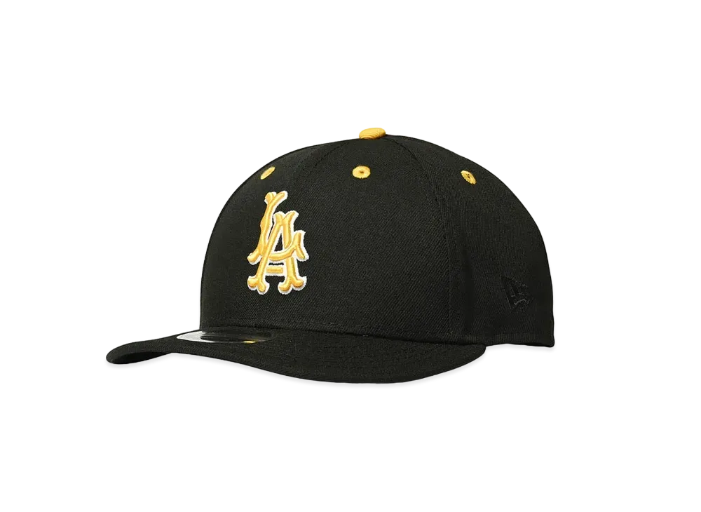 NEW ERA LOS ANGELES ANGELS LOGO LP 9FIFTY "BLACKxA GOLD"