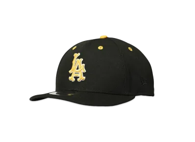 NEW ERA LOS ANGELES ANGELS LOGO LP 9FIFTY "BLACKxA GOLD"