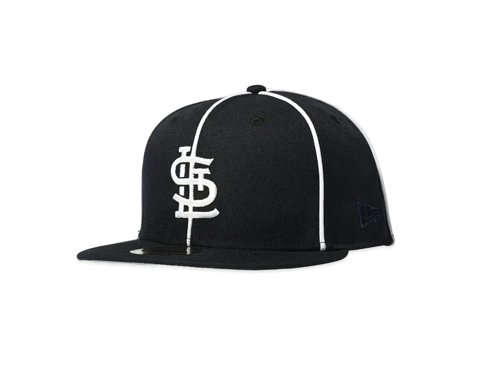 NEW ERA St.LOUIS CARDINALS PIPING 59FIFTY "NAVYxWHITE"