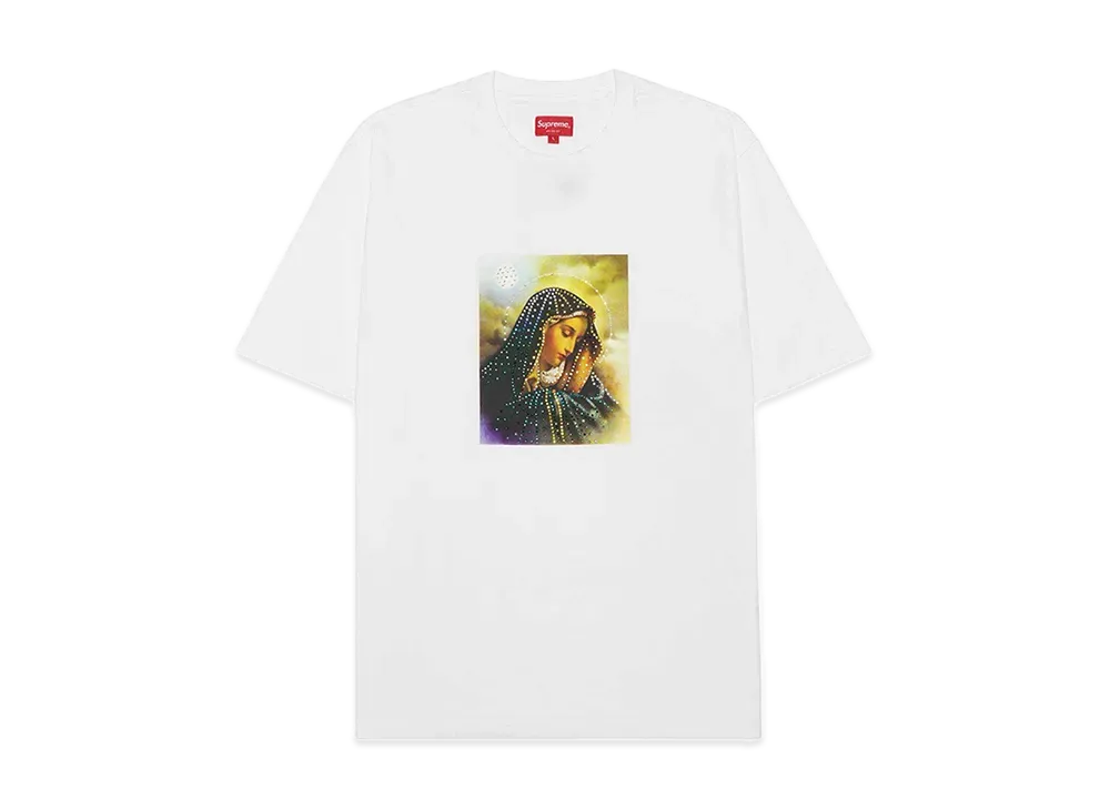 Supreme Mary Rhinestone S/S Top "White"