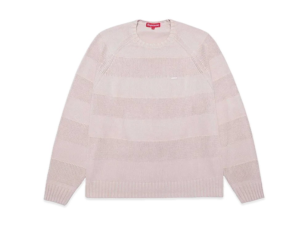 Supreme Small Box Stripe Sweater "Ivory"