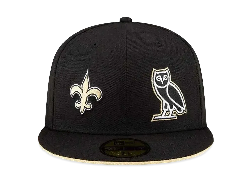 NEW ERA 59FIFTY OVO x NFL New Orleans Saints "Black"