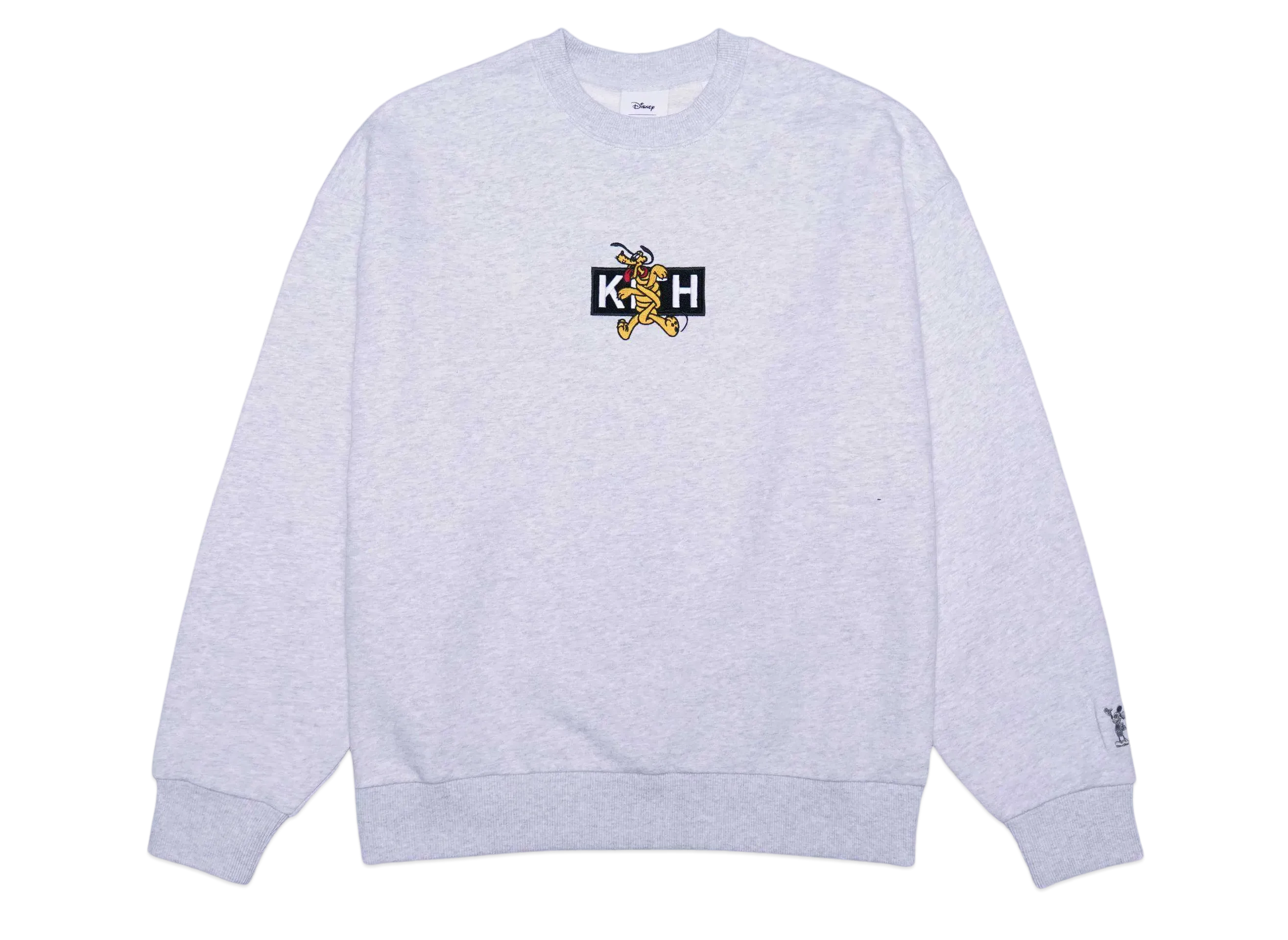 Kith x Disney Mickey & Friends Cyber Monday Pluto Classic Logo Crewneck "Light Heather Grey"