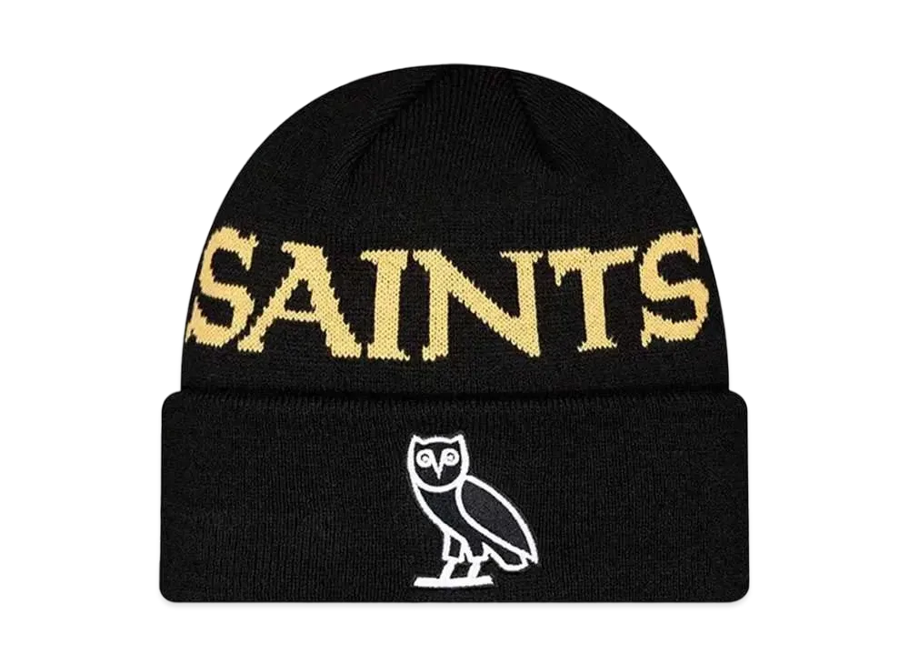 NEW ERA Cuffed Knit OVO x NFL New Orleans Saints "Black"