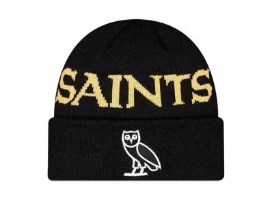 NEW ERA Cuffed Knit OVO x NFL New Orleans Saints "Black"