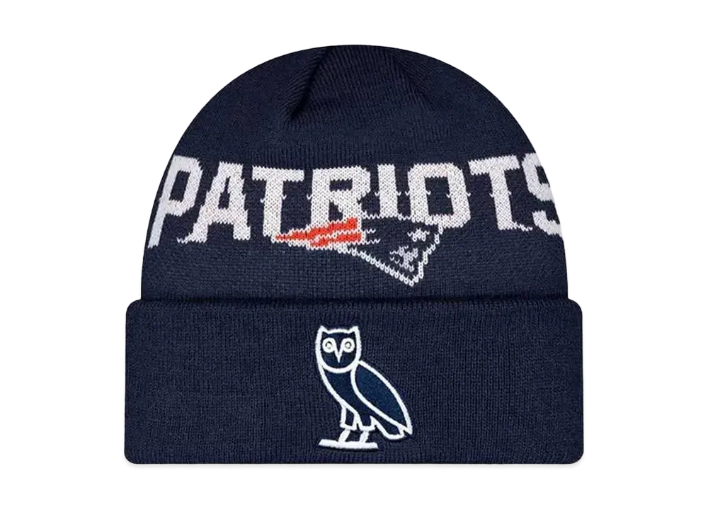NEW ERA Cuffed Knit OVO x NFL New England Patriots "Navy"