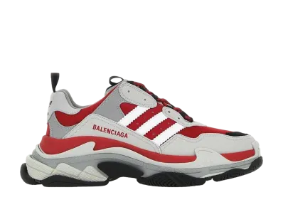 バレンシアガ × アディダス トリプルS "レッド/グレー/ブラック"