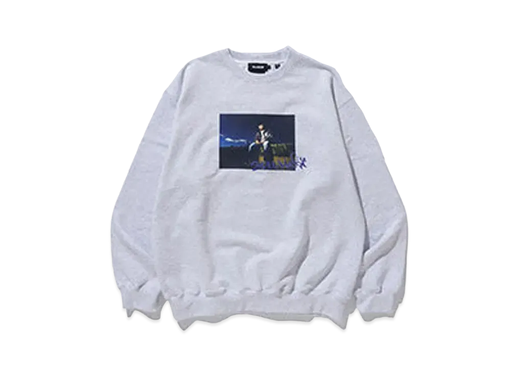 XLARGE x NAS Photo Crewneck Sweatshirt "Ash"