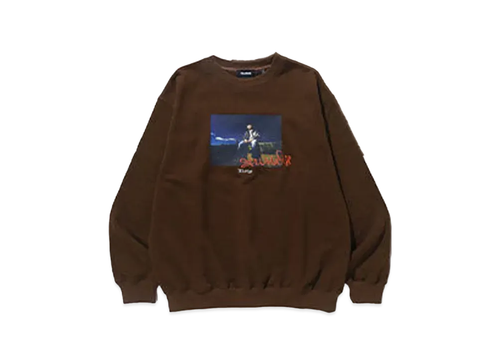 XLARGE x NAS Photo Crewneck Sweatshirt "Brown"