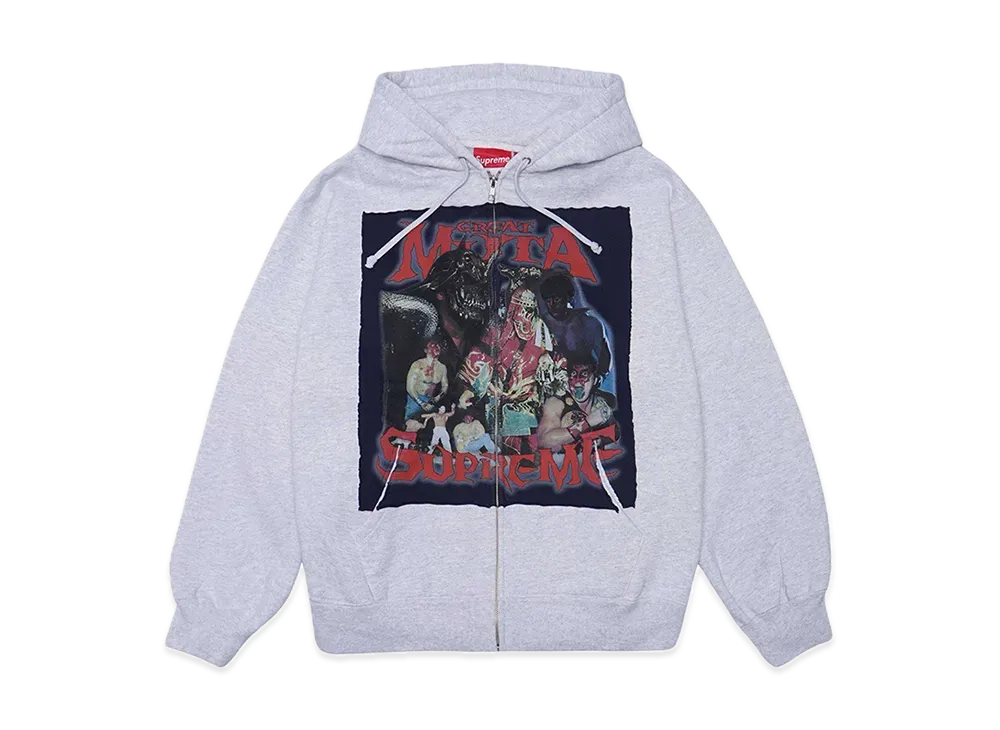 Supreme Muta Zip Up Hooded Sweatshirt "Ash Grey"