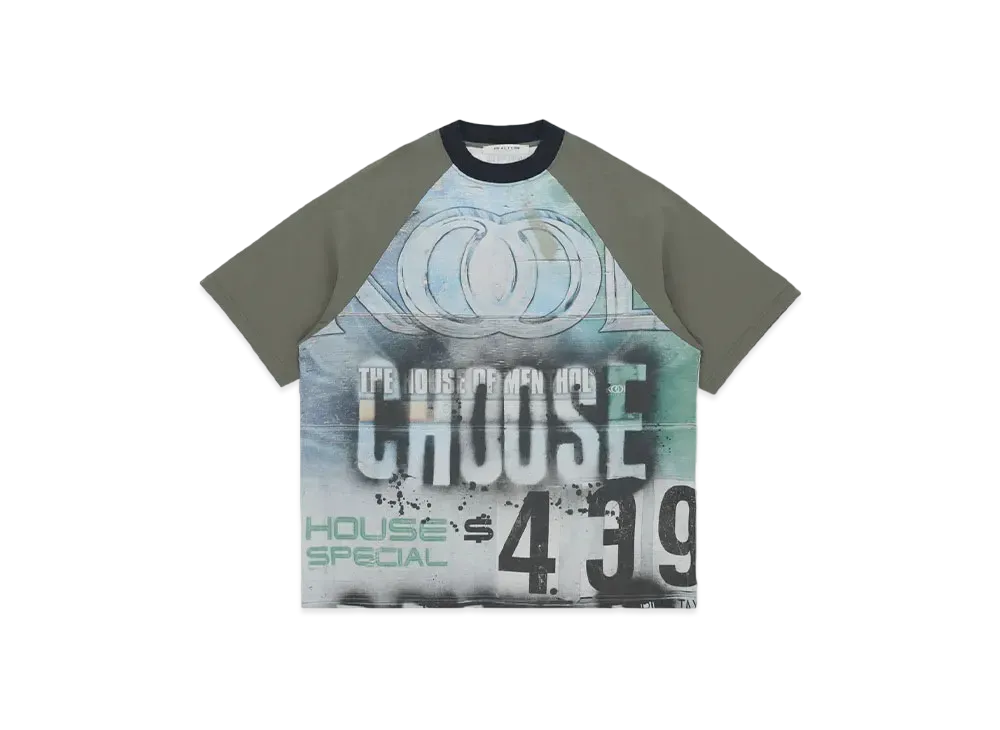 1017 ALYX 9SM Short Sleeve Oversized Raglan T-shirt "White/Green "