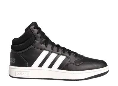 adidas Hoops 3.0 Mid Lifestyle Basketball Classic Vintage "Core Black/Footwear White/Grey Six"