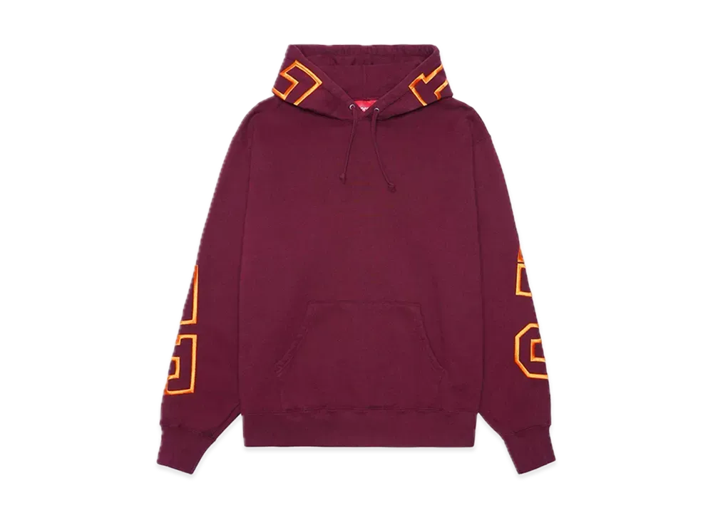Supreme State Hooded Sweatshirt "Burgundy"