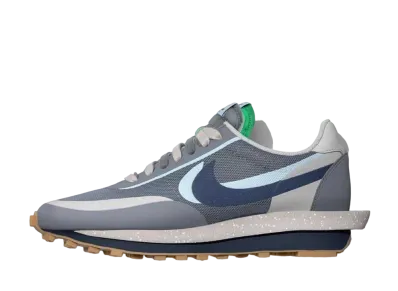 CLOT × Sacai × Nike LD Waffle "Grey Obsidian/Cool Grey" (Special Box)