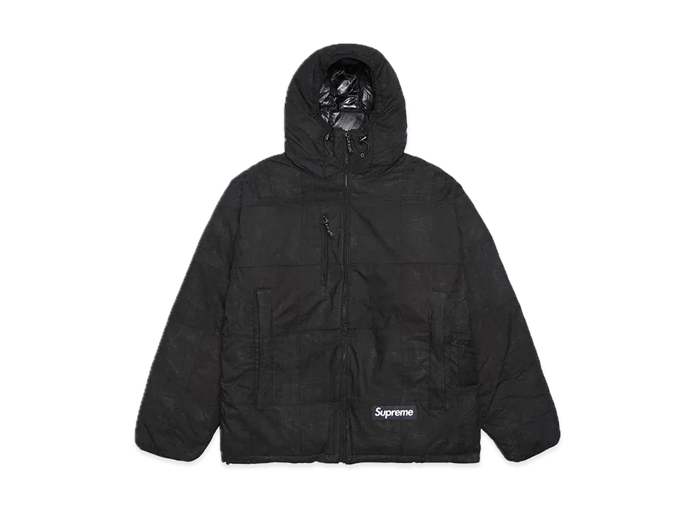 Supreme Madras Reversible Windstopper Puffer Jacket "Black"