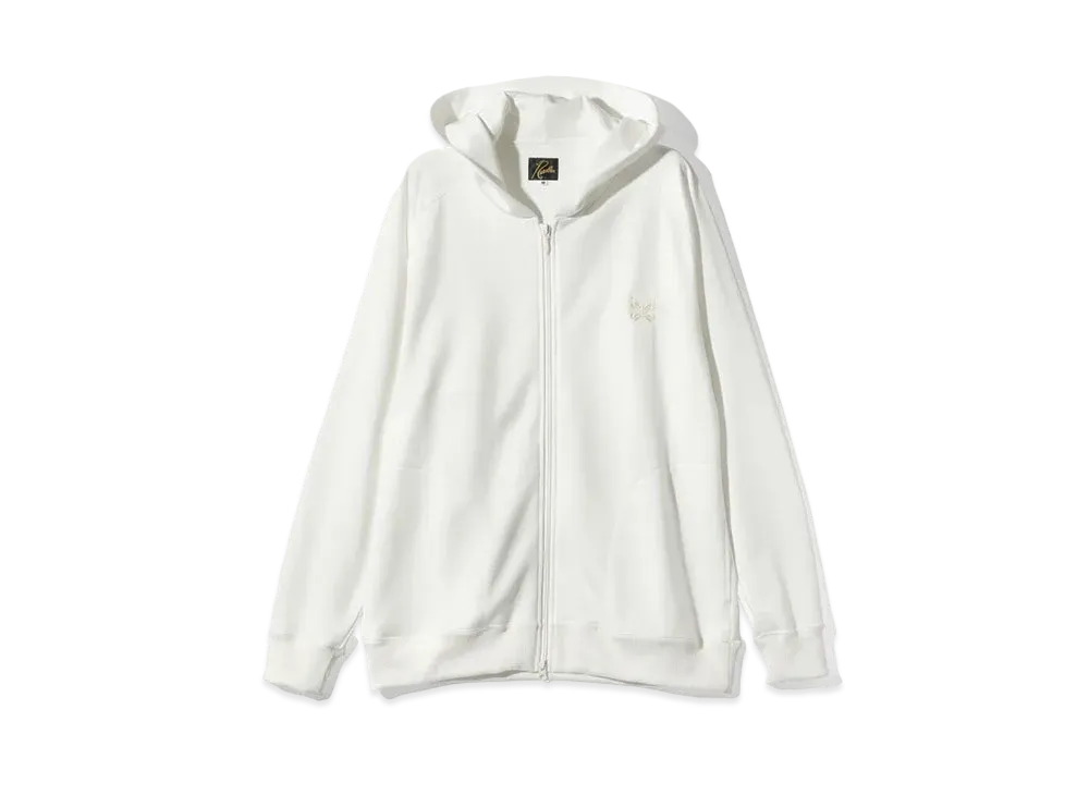 Needles Zipped Sweat Hoody - C/PE Bright Jersey "Off White"