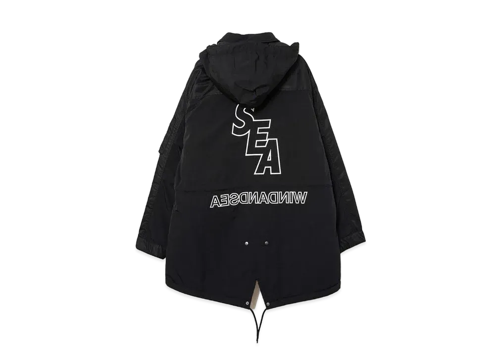 新品 ウィンダンシー SEA モックネック ウェア M ブラック 25SS】WOMEN ライトナイロンモックネックインナー ブラック