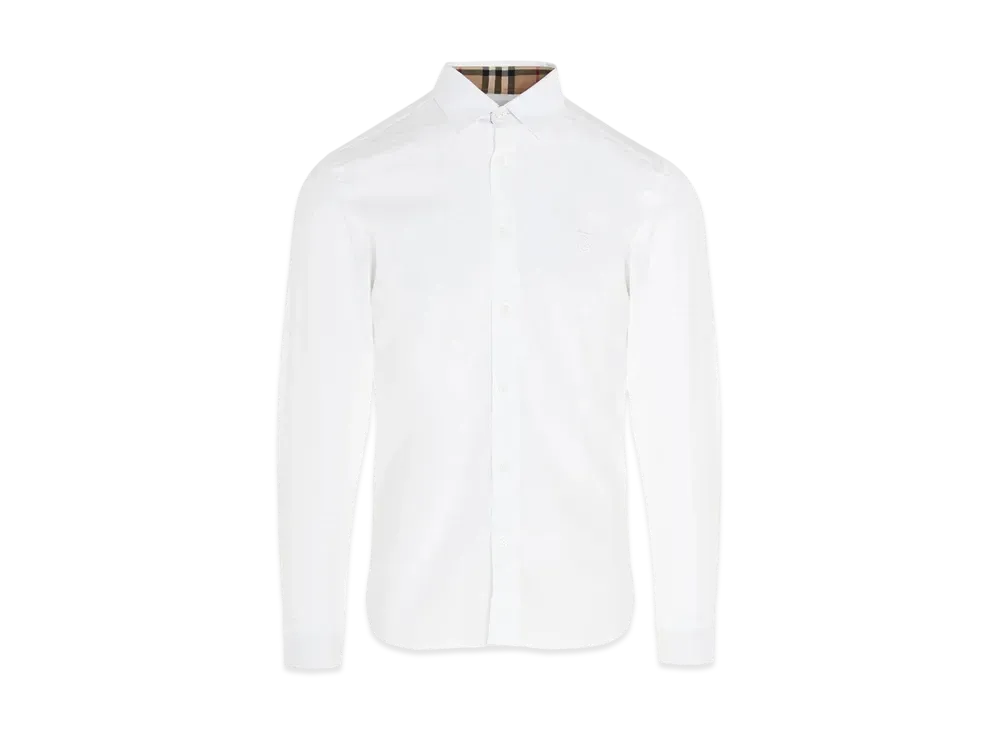 Burberry Men's Monogram Motif Poplin Shirt "White"