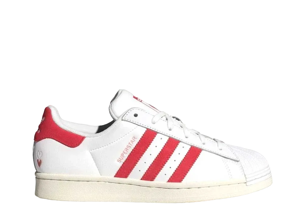 adidas Women's Superstar "Footwear White/Bright Red/Wonder Clay"