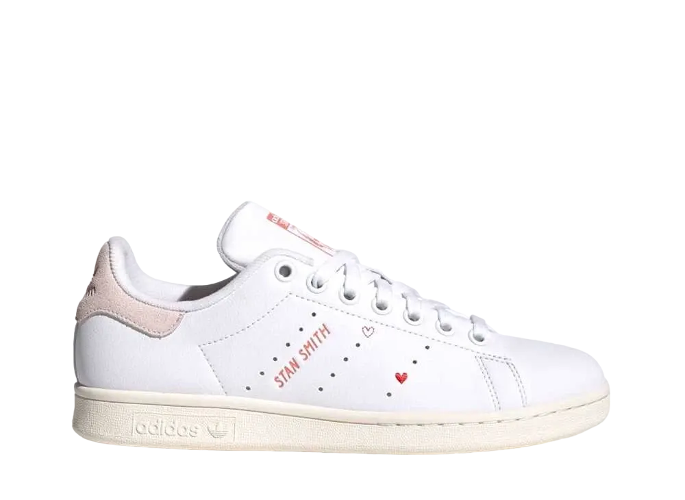 adidas Women's Stan Smith "Footwear White/Putty Mauve/Bright Red"