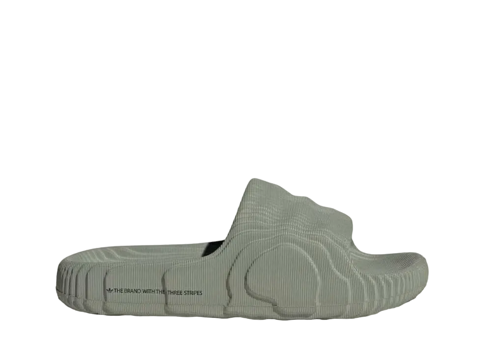 アディダス オリジナルス ウィメンズ アディレッタ 22 スライド "シルバーグリーン/コアブラック"