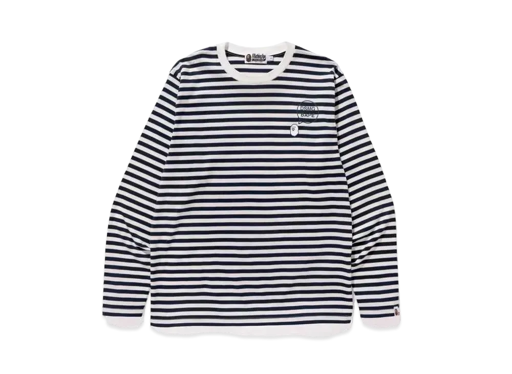 A BATHING APE x Dover Street Market Hoop L/S Tee "Navy"