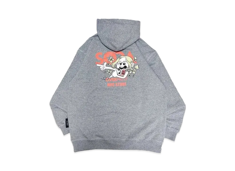 MFC STORE x over print x DJ SODA Ver. Zero Zero Hero Hoodie "Gray/Orange"