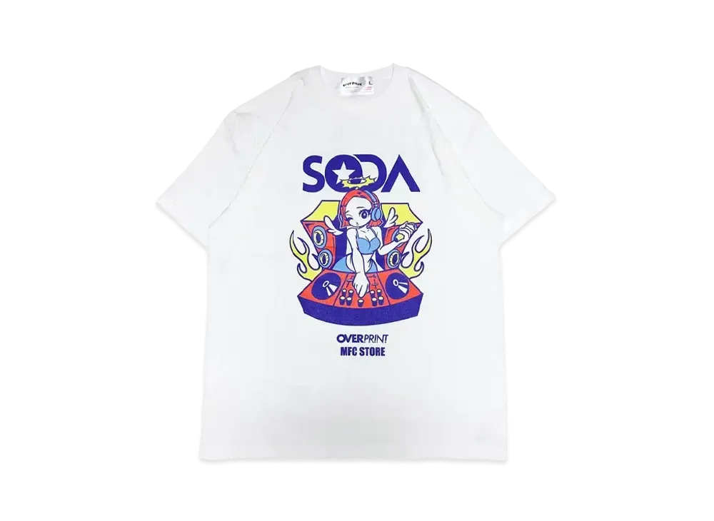 MFC STORE x over print x DJ SODA Ver. 3Saki S/S Tee "White/Blue"