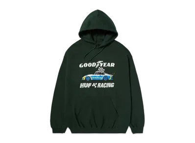 HUF Goodyear Checkered Flag Hoodie "Hunter Green"