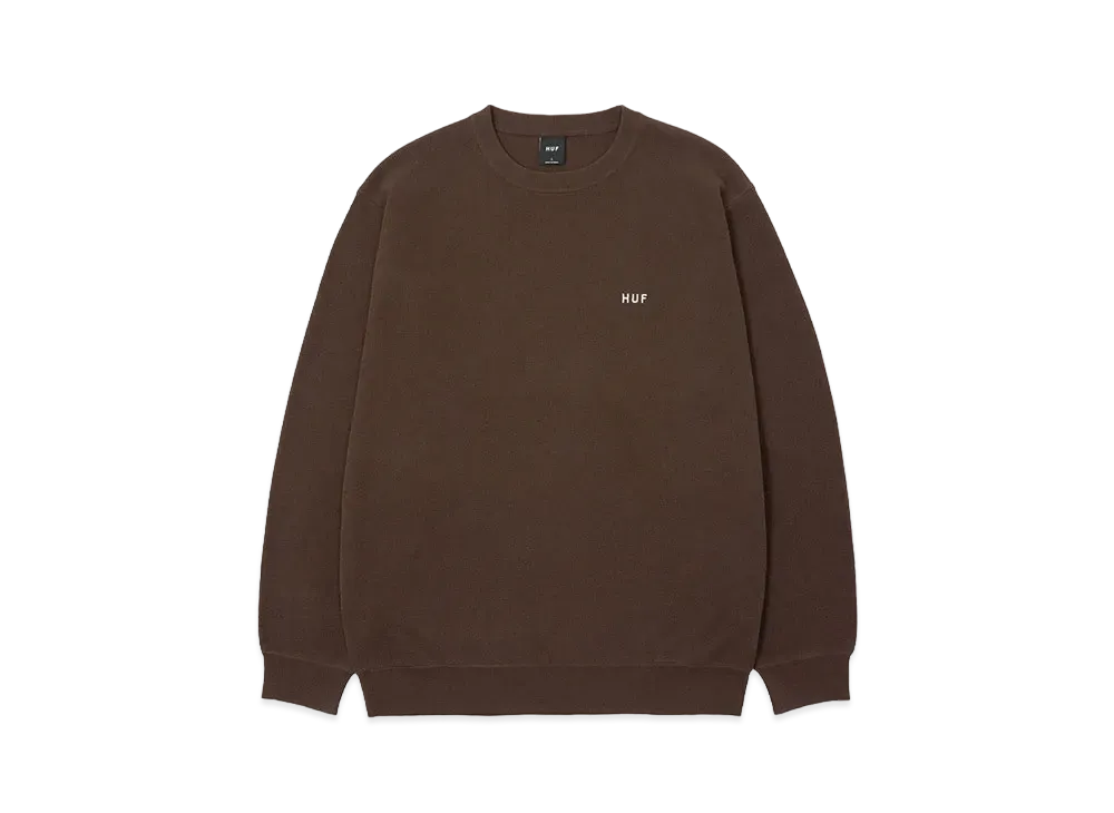 HUF OG Logo Crew Sweater "Coffee"