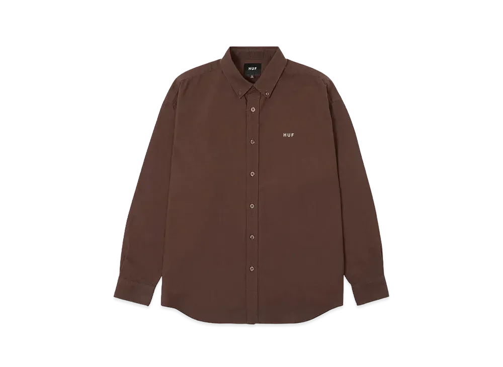 HUF OG Logo LS Shirt "Coffee"