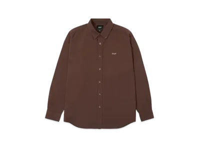 HUF OG Logo LS Shirt "Coffee"