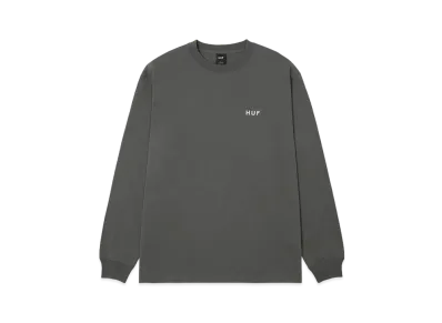HUF OG Logo LS Tee "Charcoal Grey"