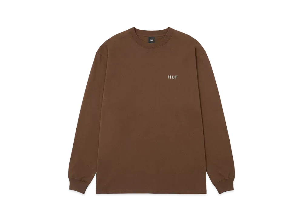 HUF OG Logo LS Tee "Coffee"