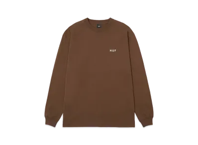 HUF OG Logo LS Tee "Coffee"