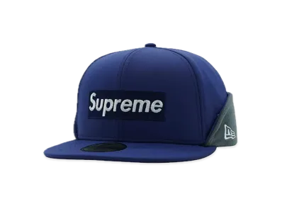 Supreme WINDSTOPPER Earflap Box Logo New Era "Washed Navy"