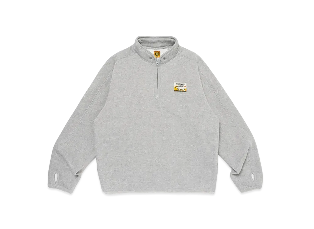 HUMAN MADE Fleece Sweat Half Zip Pullover "Gray"