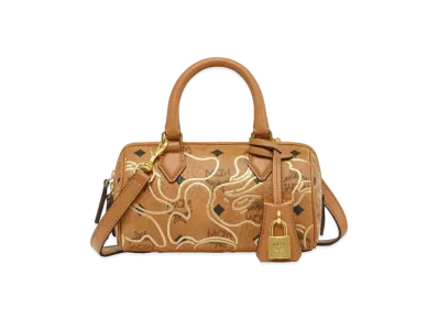 A BATHING APE x MCM Lunar New Year Boston Mini "Beige"