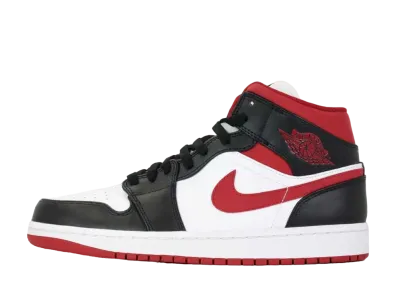ナイキ エアジョーダン1 ミッド "ホワイト/ジムレッド ブラック"