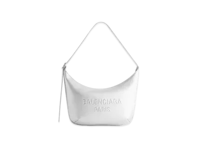 BALENCIAGA Mary Kate Sling Bag Metallized Smooth Calfskin "Silver"