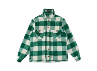 WIND AND SEA Jean Wool Plaid Jacket "Green"