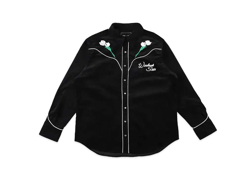 WIND AND SEA Corduroy Western Shirt "Black"