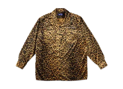 WIND AND SEA Brushed Leopard Open Collar Shirt "Brown Leopard"