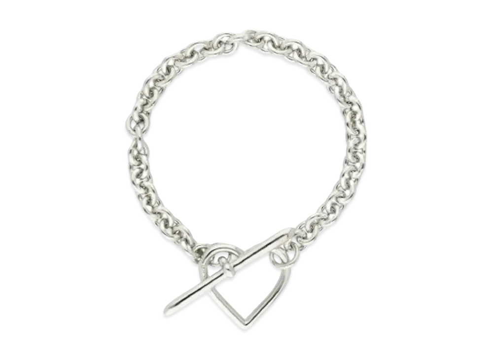 BASICKS Heart Bracelet (Small Link) "SILVER"
